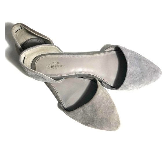 Urban Outfitters Shoes - Urban Outfitters Gray Suede D’Orsay Flats